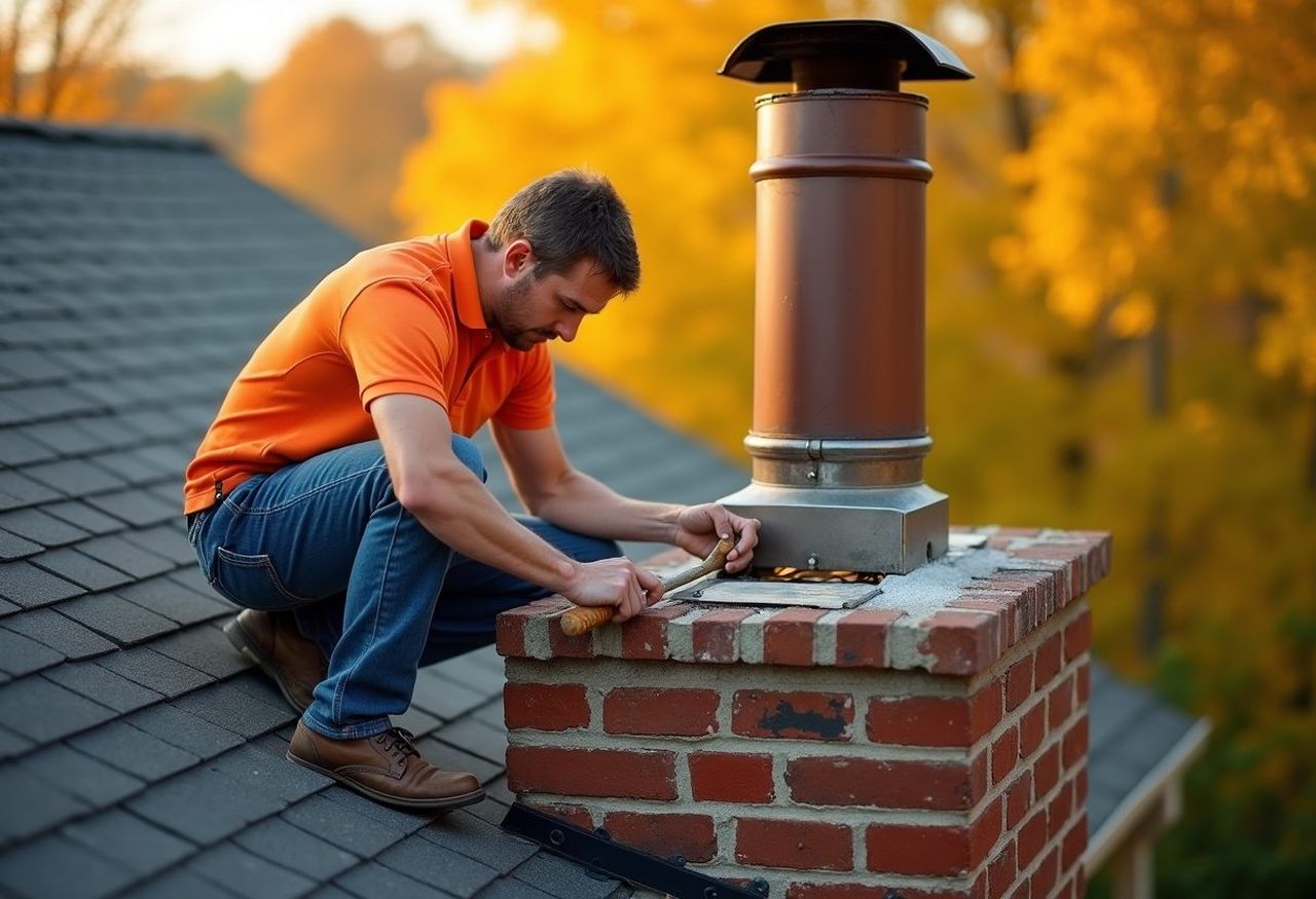 Elite Chimney Care chimney technician at work